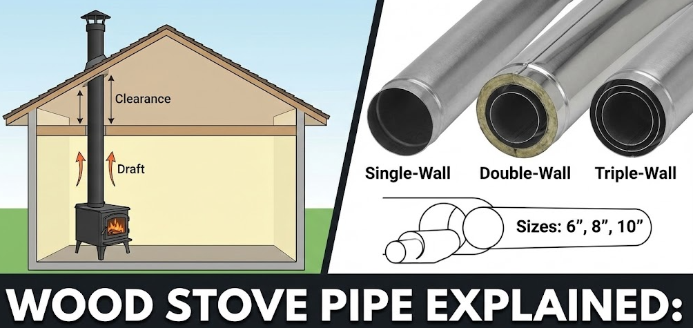 Wood Stove Pipe Explained: Types, Sizes, and Usage