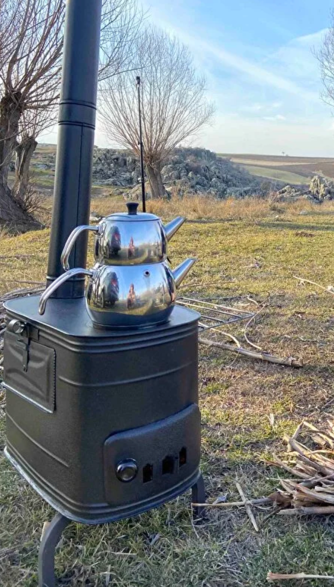 Tiny outdoor cooking stove, tent stove for hunters, caravan oven stove, wintergarden stove