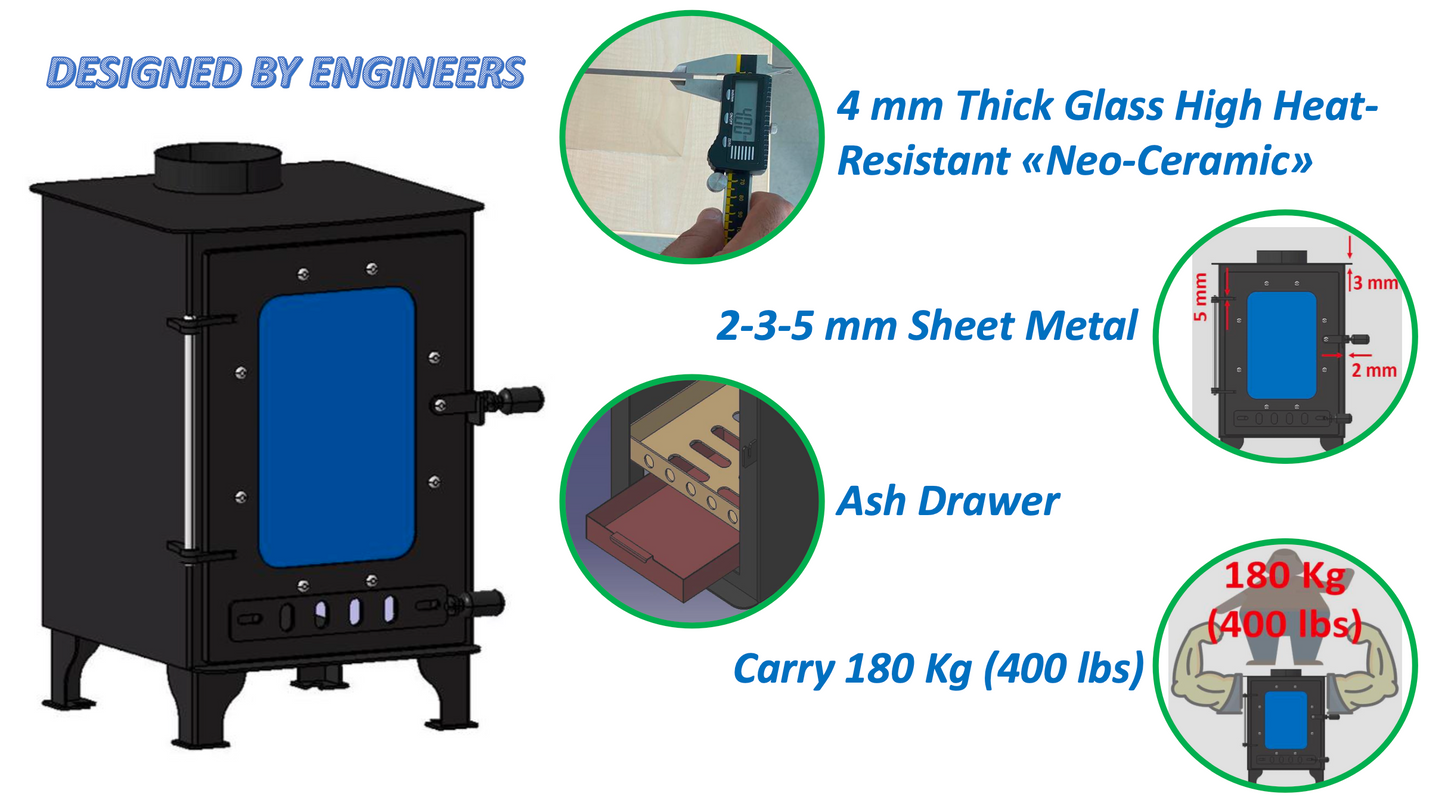 Tiny House and Caravan wood stove, Wood burning stove, Tent Stove