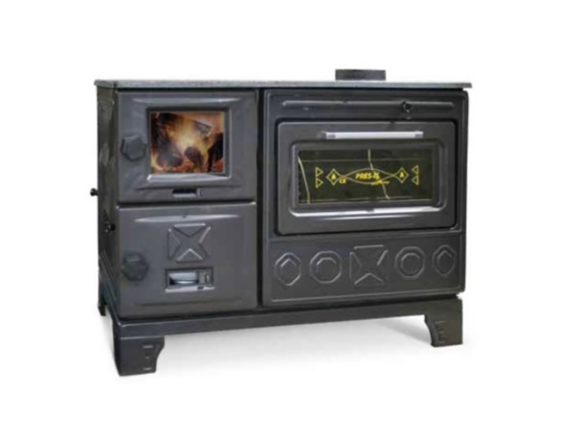 Burning Fireplace Wood Stove, Cast Iron Cooker Stove Farmhouse Stove With Oven 132 Lb-60 kg