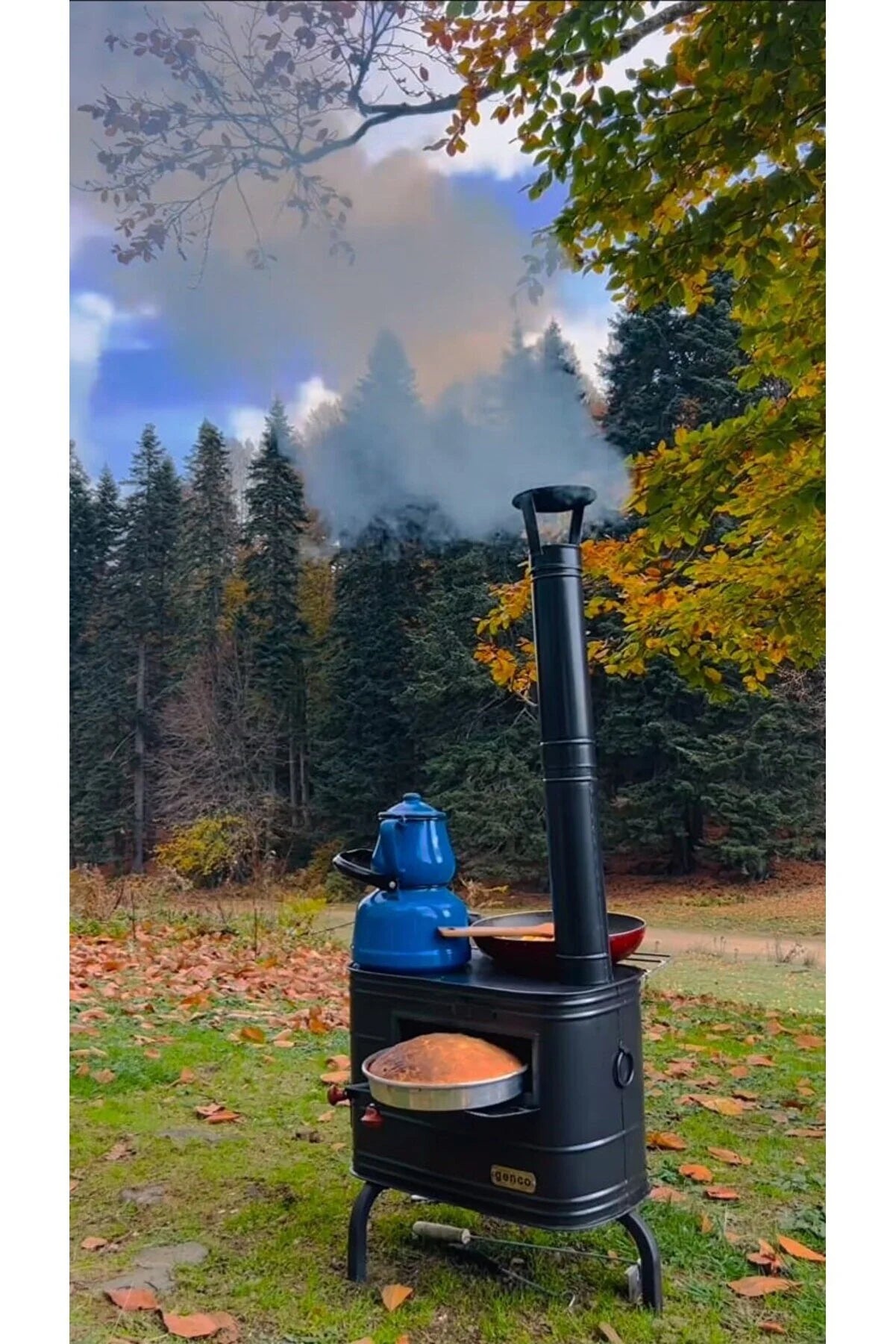 Tiny outdoor cooking stove, tent stove for hunters, caravan oven stove, wintergarden stove