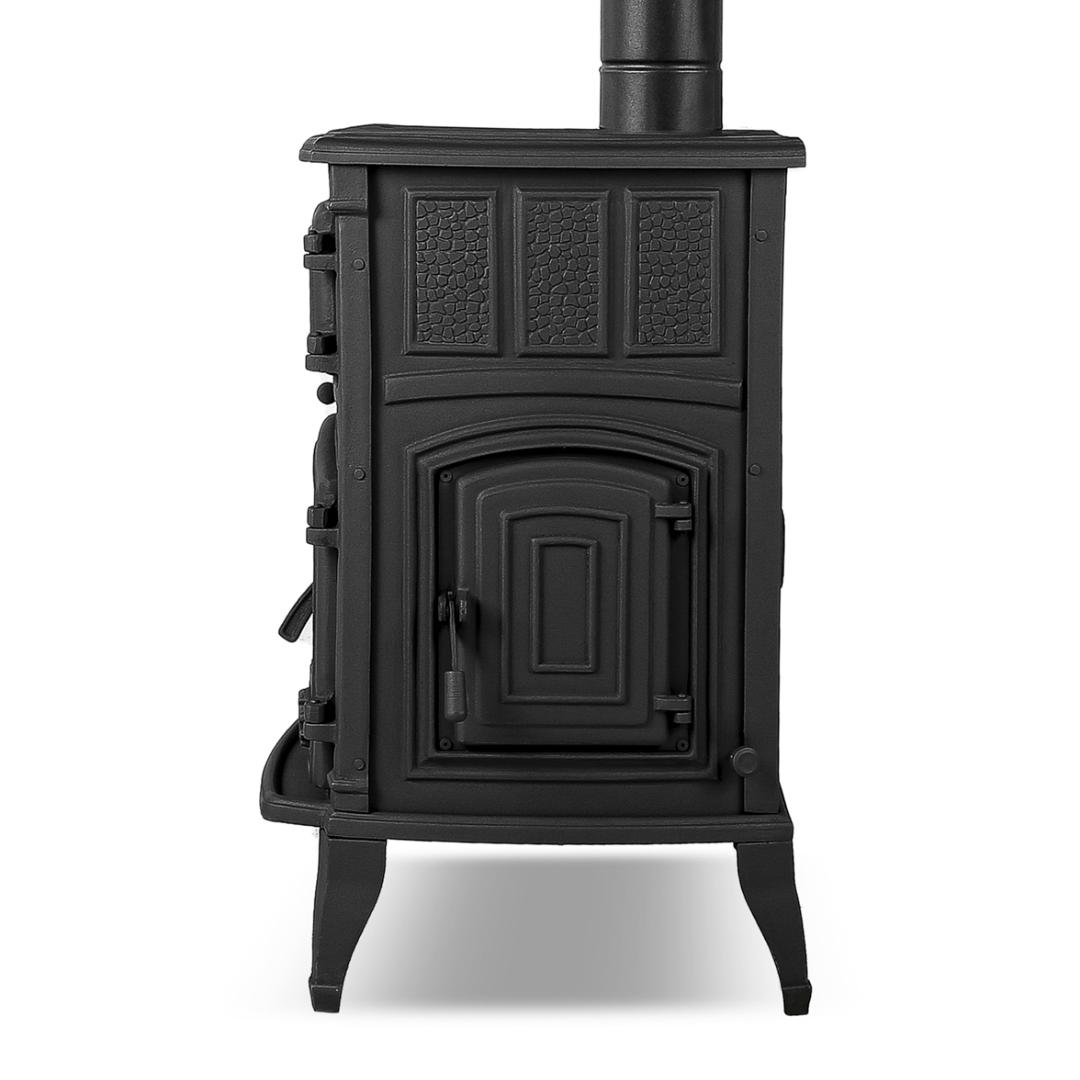 Cast Iron Stove with Side Lid and Oven, Without Side Glass