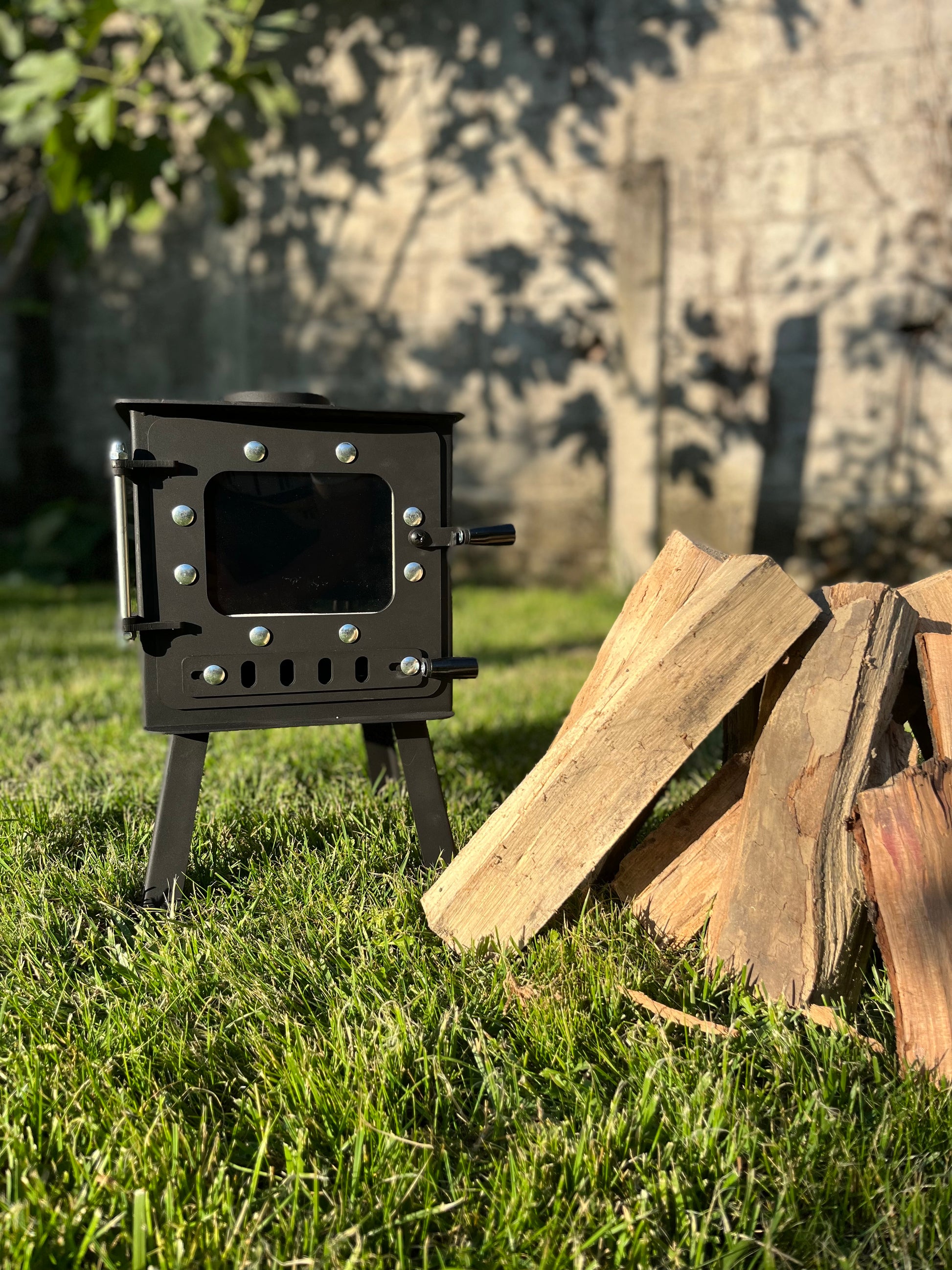 Portable Camping Wood Stove with Oven – blackseametalworks