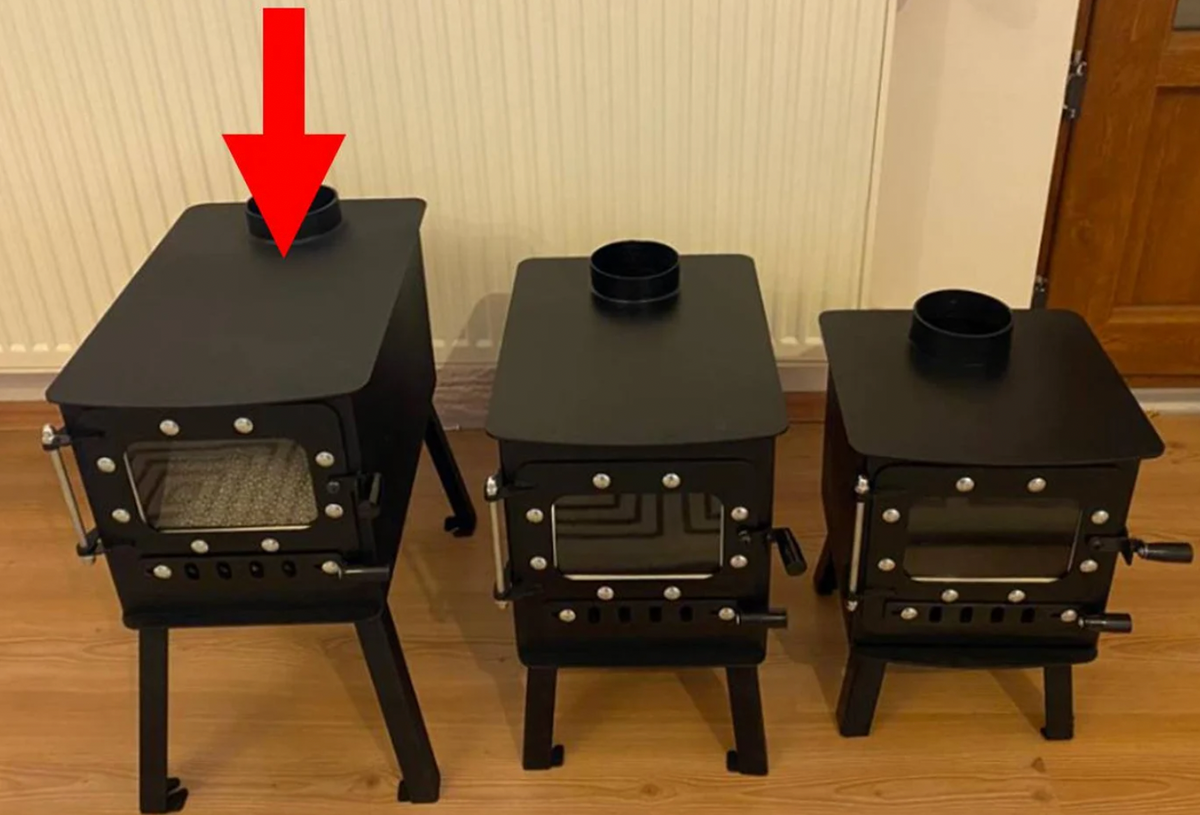 Heavy duty long size wood stove for small spaces, camper stove, caravan ...
